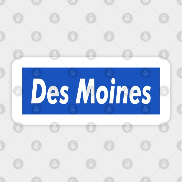 Des Moines Box Logo Sticker by ART BY IIPRATMO